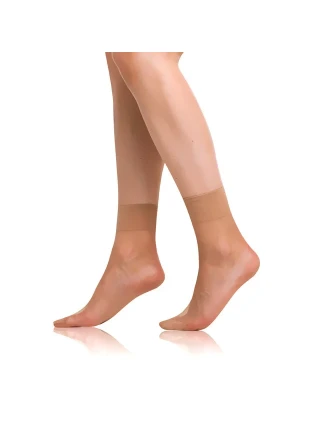 Silonkové matné ponožky 2 páry DIE PASST SOCKS 20 DEN - Bellinda - almond