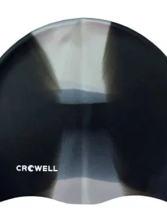 Crowell Multi Flame silikónová plavecká čiapka čierno-sivá farba.16