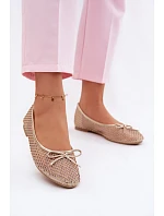 Síťové baleríny s ozdobou Vinceza 62270 Zlaté