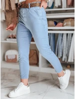 Dámske nohavice s opaskom MADELINA modré FashionStreet UY2626