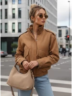 Dámska semišová bomber bunda FashionStreet TY5572 Dámska semišová bomber bunda FashionStreet TY5572