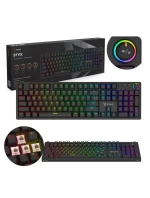 MECHANICKÁ KLÁVESNICA SAVIO STYX OUTEMU HNEDÁ HOT SWAP RGB