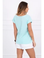 Mätová blúzka s potlačou pier