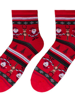 Bratex D890 Červené ponožky