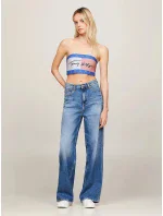 Dámsky top UW0UW05151 C6H modrá a biela - Tommy Hilfiger Dámsky top UW0UW05151 C6H modrá a biela - Tommy Hilfiger