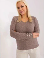 Dámsky sveter PM SW PM1020.12P tmavo lila - FPrice Dámsky sveter PM SW PM1020.12P tmavo lila - FPrice