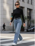 Dámska mikina so stojačikom čierna FashionStreet BY1564 Dámska mikina so stojačikom čierna FashionStreet BY1564