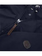 Dámska nepremokavá parka navy blue-grey (m-923)