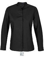 NEOBLU Bart Women Popelínová blúzka s dlhými rukávmi 24.3787 deep black NEOBLU Bart Women Popelínová blúzka s dlhými rukávmi 24.3787 deep black