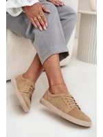 Tenisky typu barefoot z prírodného semišu Zazoo 314 beige