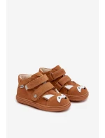 Kožené Dětské Boty Pro Chlapce S Motivem Lišky Bartek 8632063 Světle Hnědé