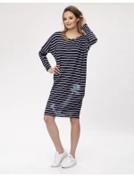 Dámske šaty 708 Námornícka modrá/biela - Look