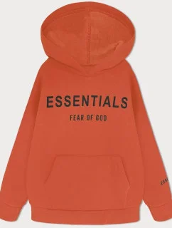 Silnejšia oranžová dámska mikina klokanka (22936)