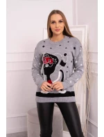 Sveter s Otcom Vianoc šedý Sveter s Otcom Vianoc šedý