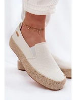 Dámske espadrilky na platforme Big Star TT274090 Ecru Dámske espadrilky na platforme Big Star TT274090 Ecru