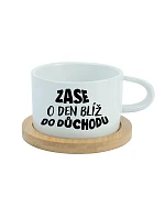 ZASE O DEN BLÍŽ DO DŮCHODU - bílý hrníček makronka 200 ml