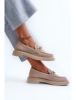 Dámske semišové mokasíny HX52-222 béžové - S.Barski