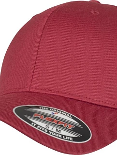 Flexfit 6277 6-panelová čiapka Flexfit Wooly Combed 55.6277 ružovo-hnedá