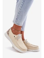Lekkie Materiałowe Półbuty Damskie McKeylor 96116 Beżowe