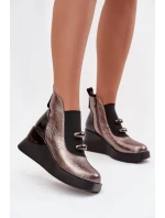 Topánky na klinovom podpätku model 220506 Step in style