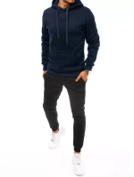 Pánske tmavomodré a čierne tepláky FashionStreet AX0631