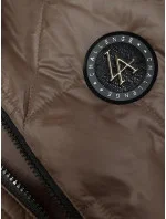 Tmavobéžová prešívaná dámska vesta s asymetrickou spodnou časťou S'West (B8237-101) Tmavobéžová prešívaná dámska vesta s asymetrickou spodnou časťou S'West (B8237-101)