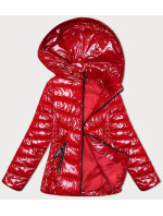 Červená prešívaná bunda s odnímateľnou kapucňou S'West (B9753-4)