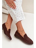 Dámske mokasíny Loafersy z ekologického semišu v čokoládovej farbe Laisie Dámske mokasíny Loafersy z ekologického semišu v čokoládovej farbe Laisie