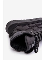 Ocieplane Męskie Buty Zimowe Sznurowane Progress PROGJ-24-153 Czarne