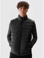 Pánska páperová vesta s recyklovanou výplňou 4F - čierna