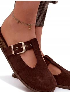 Dámske nazúvacie topánky 2831 hnedé – Ideal Shoes