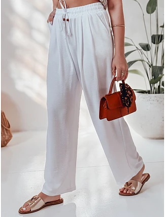 Dámske ležérne široké nohavice LOVETRIP white FashionStreet UY2640