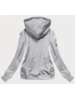 Šedá dámska športová mikina s potlačou (N7283)