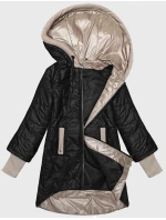 Čierna dámska prešívaná bunda s ozdobným sťahovacím lemom S'West (B8345-1) Čierna dámska prešívaná bunda s ozdobným sťahovacím lemom S'West (B8345-1)