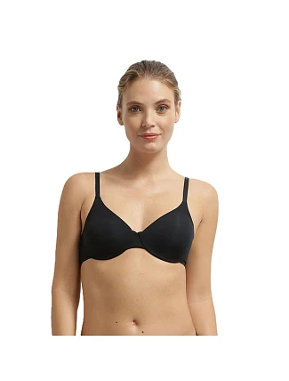 Dámska podprsenka s kosticami DIM INVISIBLE UNDERWIRE FULL CUP BRA - DIM - čierna