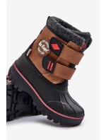 Śniegowce Dziecięce Na Rzepy Lee Cooper LCJ-24-44-2864K Camel