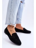 Semišové pohodlné mokasíny Black Giovana