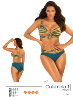 Dámske dvojdielne plavky S934CO1-1 Columbia 1 oranžová/petrolejová - Self