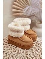 Śniegowce Botki Dziecięce Z Futerkiem I Wzorem Camel Melefia