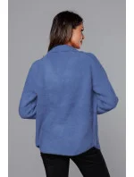 Krátky modrý prehoz cez oblečenie typu alpaka (CJ65) Krátky modrý prehoz cez oblečenie typu alpaka (CJ65)