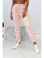 Zateplený set s mikinou s kapucňou prášková ružová melanž