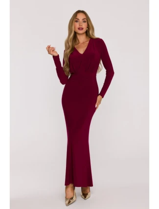 Dámske šaty M891 Bordeaux - MOE Dámske šaty M891 Bordeaux - MOE