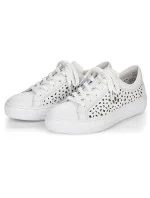 Pohodlné kožené topánky Rieker W RKR641 white