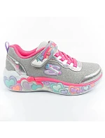 Skechers S Lights LED detská športová obuv pre dievčatá na suchý zips Grey Skechers S Lights LED detská športová obuv pre dievčatá na suchý zips Grey