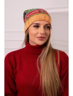 Fleecová čiapka Klaudia K255 neon green+orange