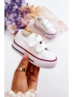 Dziecięce Trampki Na Rzepy Białe Bernie