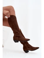 Kozaki Prírodný semiš Vyhrievané Zazoo 4225 Brown