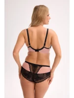 Polomäkká podprsenka Gaia BSM 1308 Amara Maxi Black-Pink