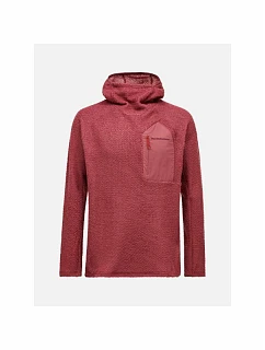 Pánska mikina PEAK PERFORMANCE M Freelight Polartec Alpha Hood, červená farba