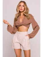 M860 Džínsové šortky - béžové